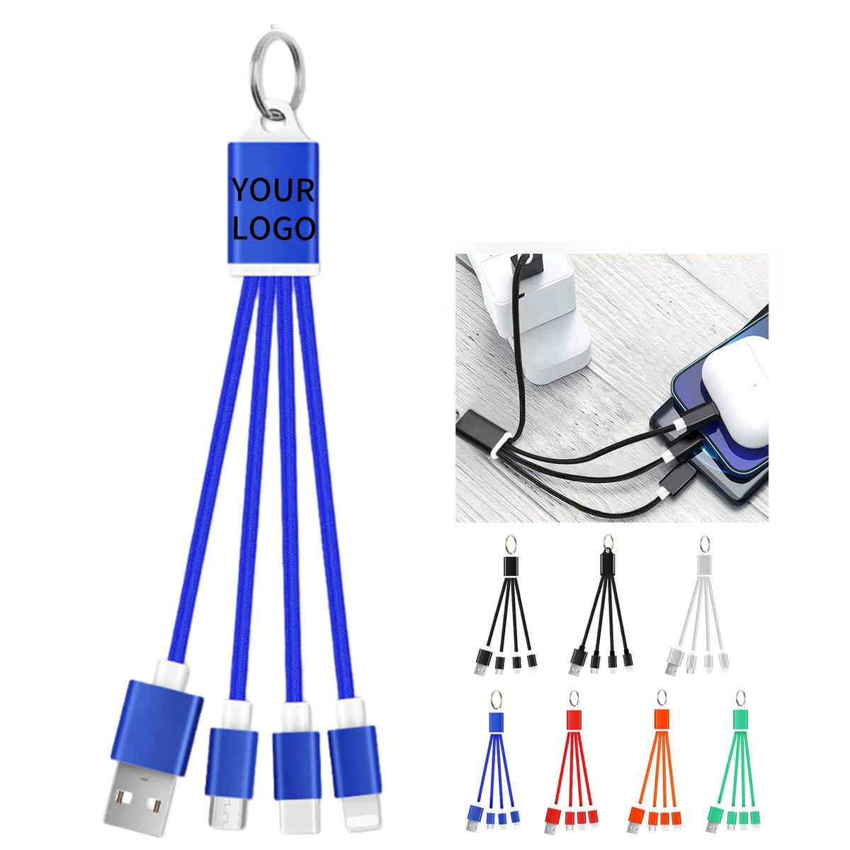 Multi Device Charging Keychain with USB Ports 7