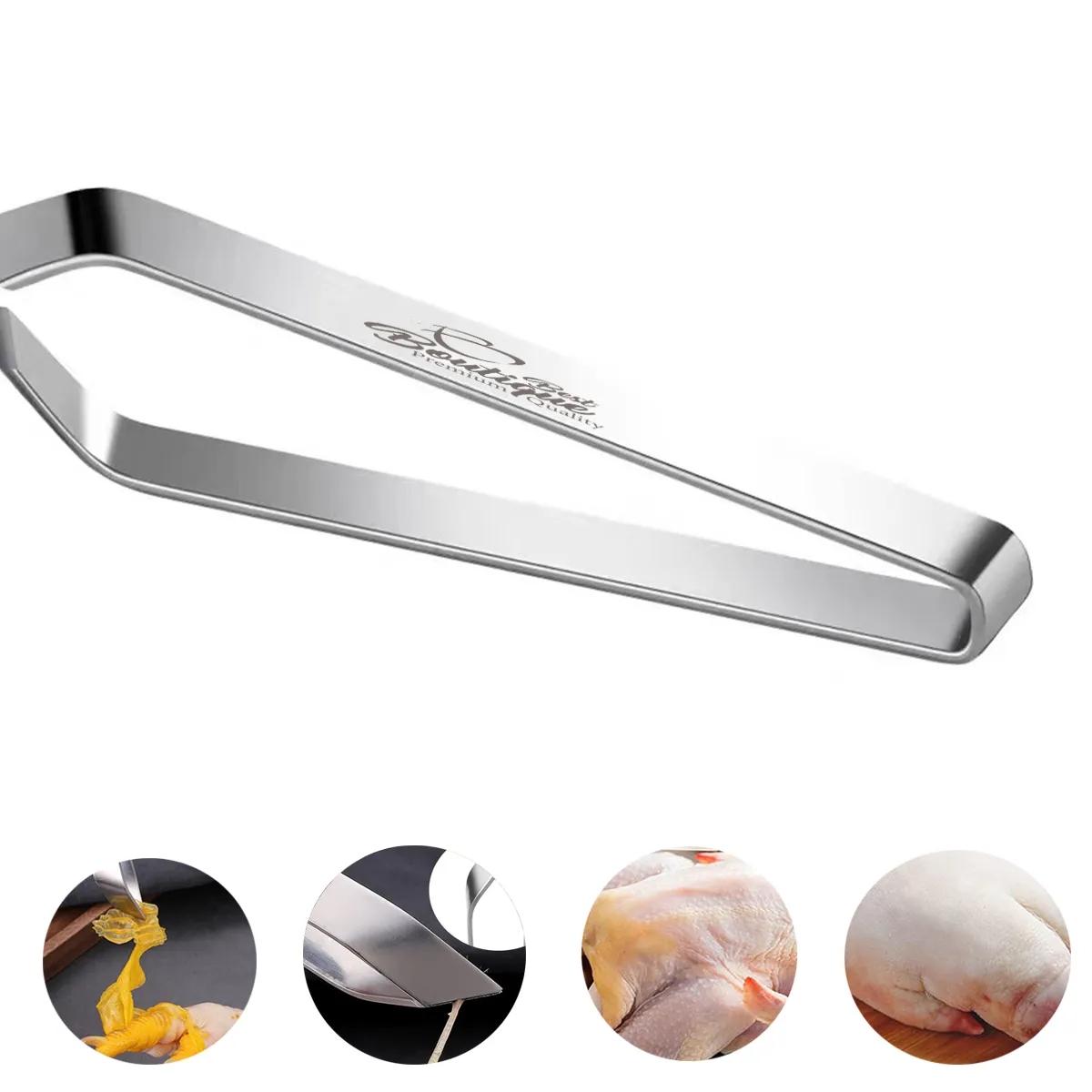 Stainless Steel Fish Bone Pincer  Remover Tweezers 2