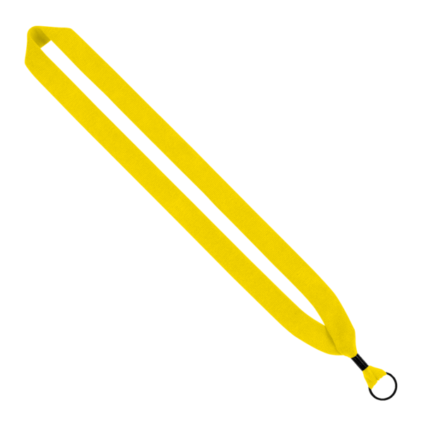 1" Cotton Lanyard with Metal Crimp & Metal Split-Ring 21