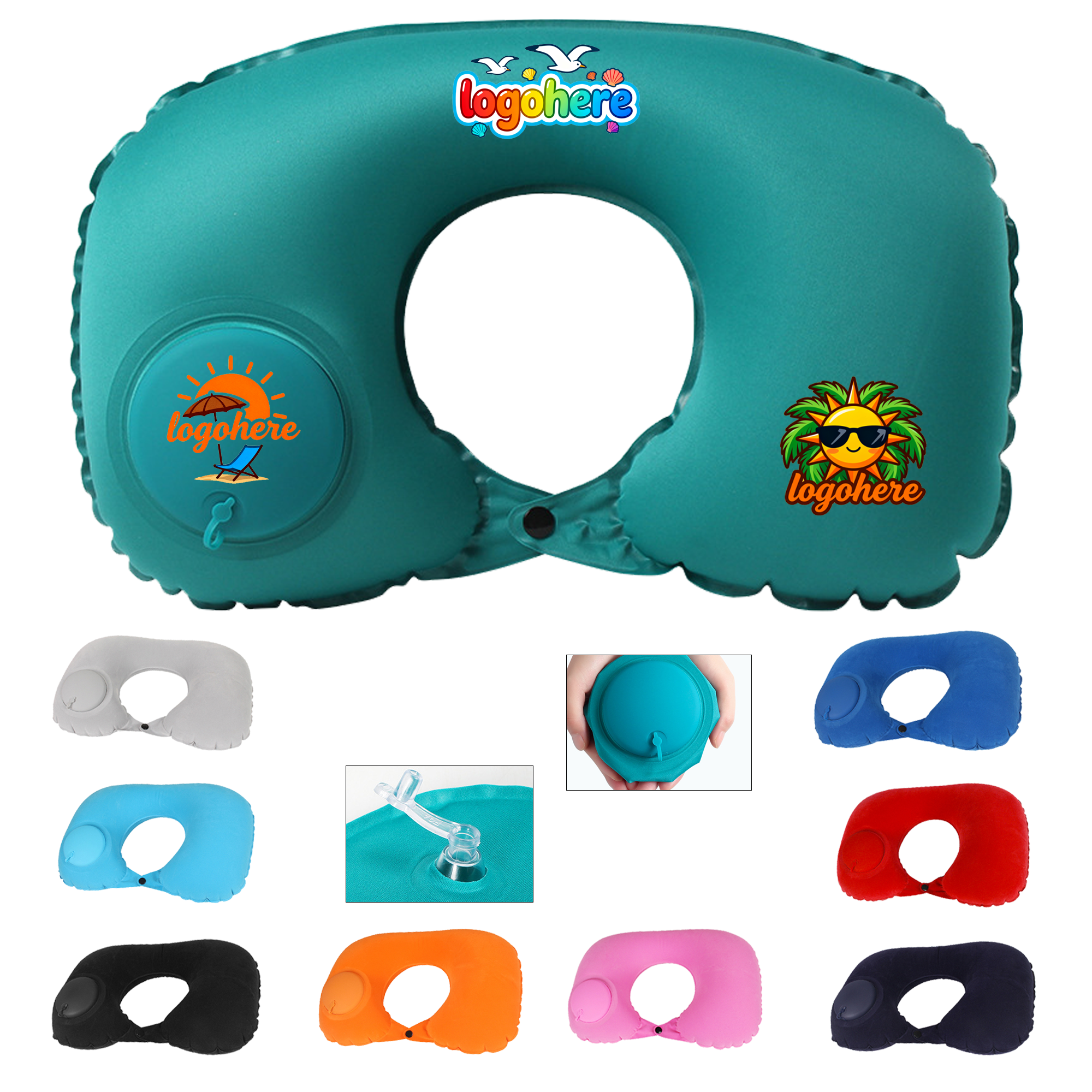 Inflatable Travel Pillow Compact 2