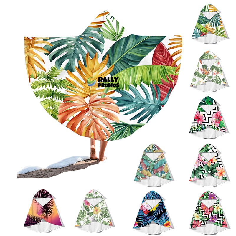 51 x 39.4" Hooded Beach Towel Surf Poncho 1