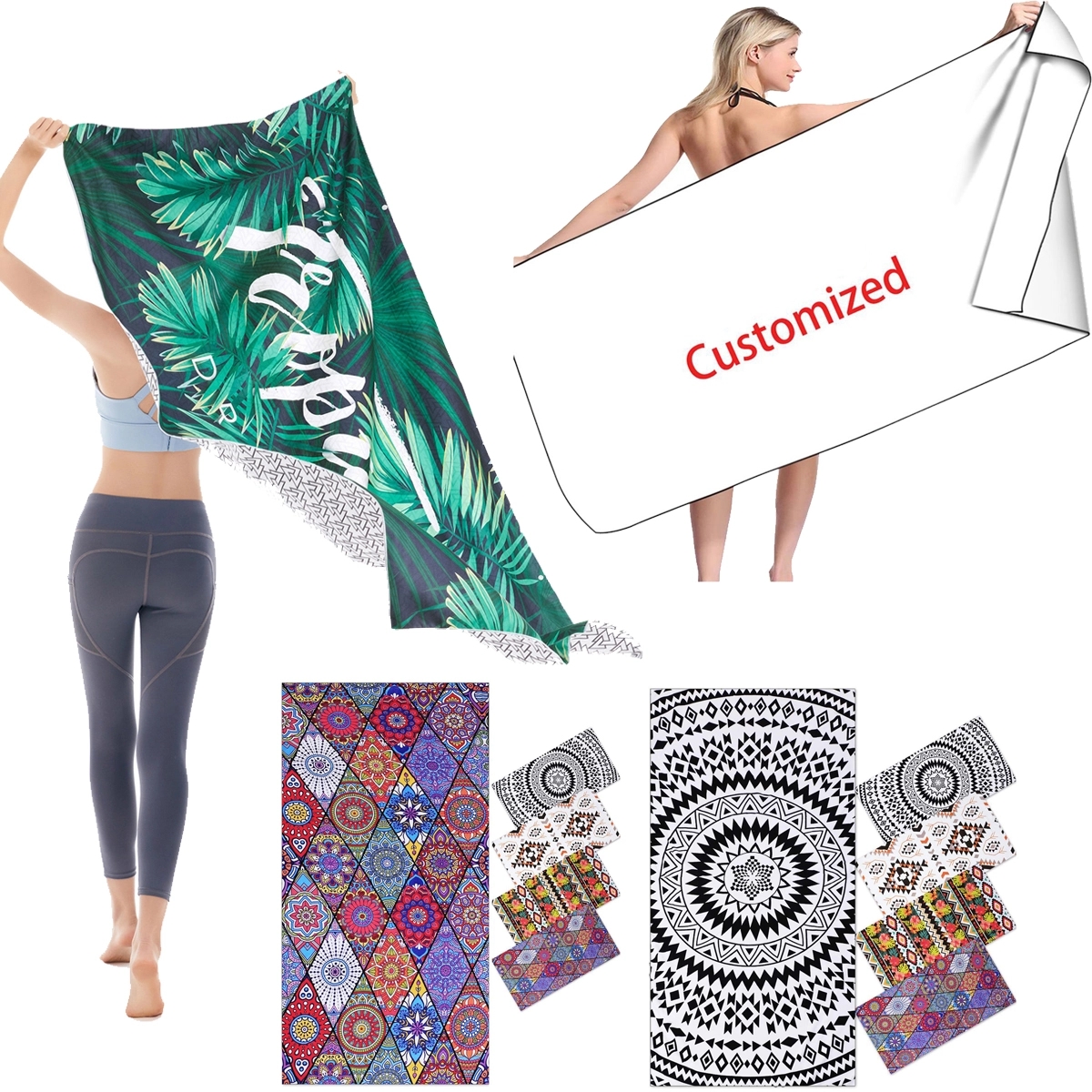 29.5X59" Single Side Printed Beach Towels 4
