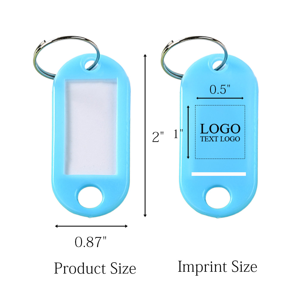 Plastic Key Tags With Label Window 22
