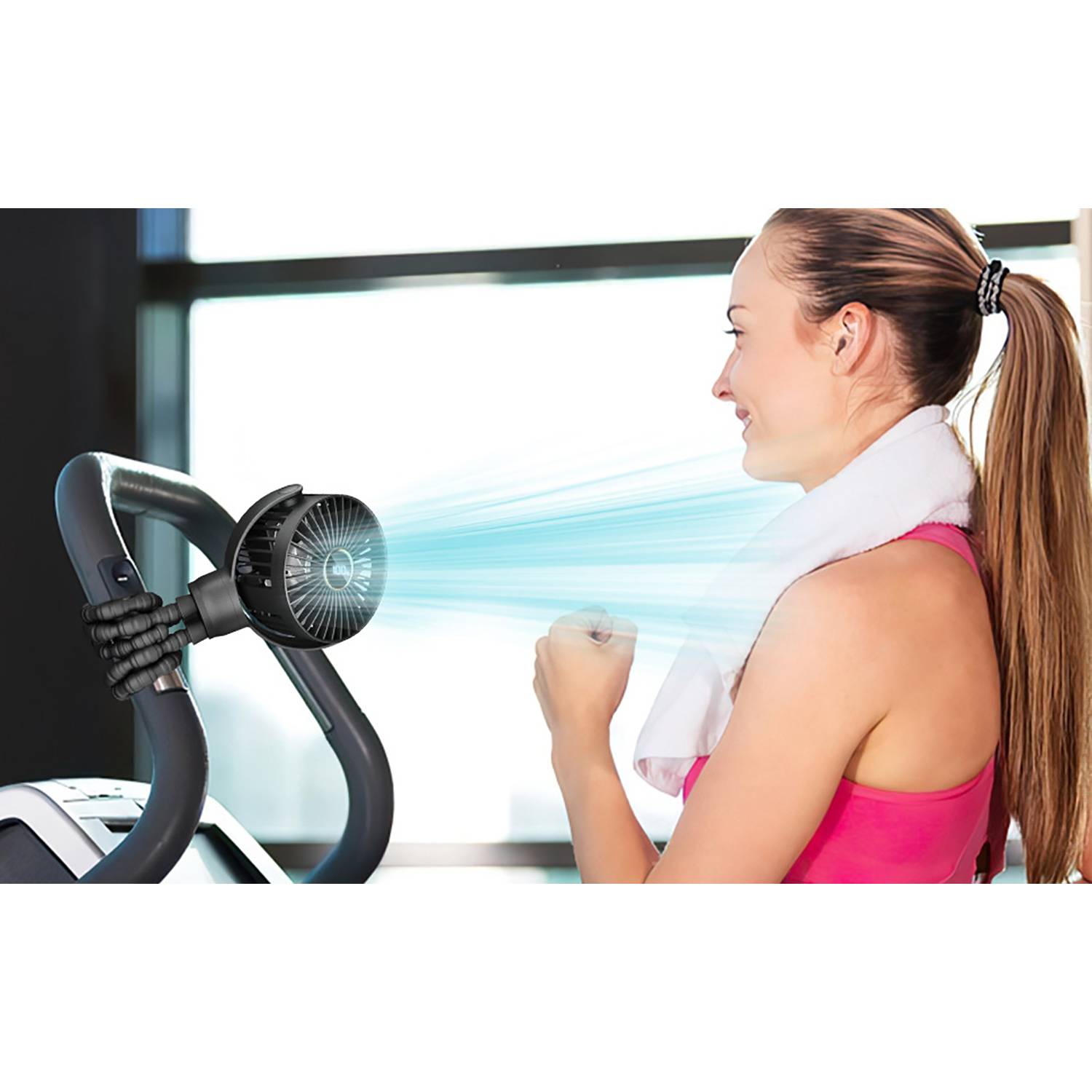 Octopus Mini Fan Rechargeable with Digital Display 12