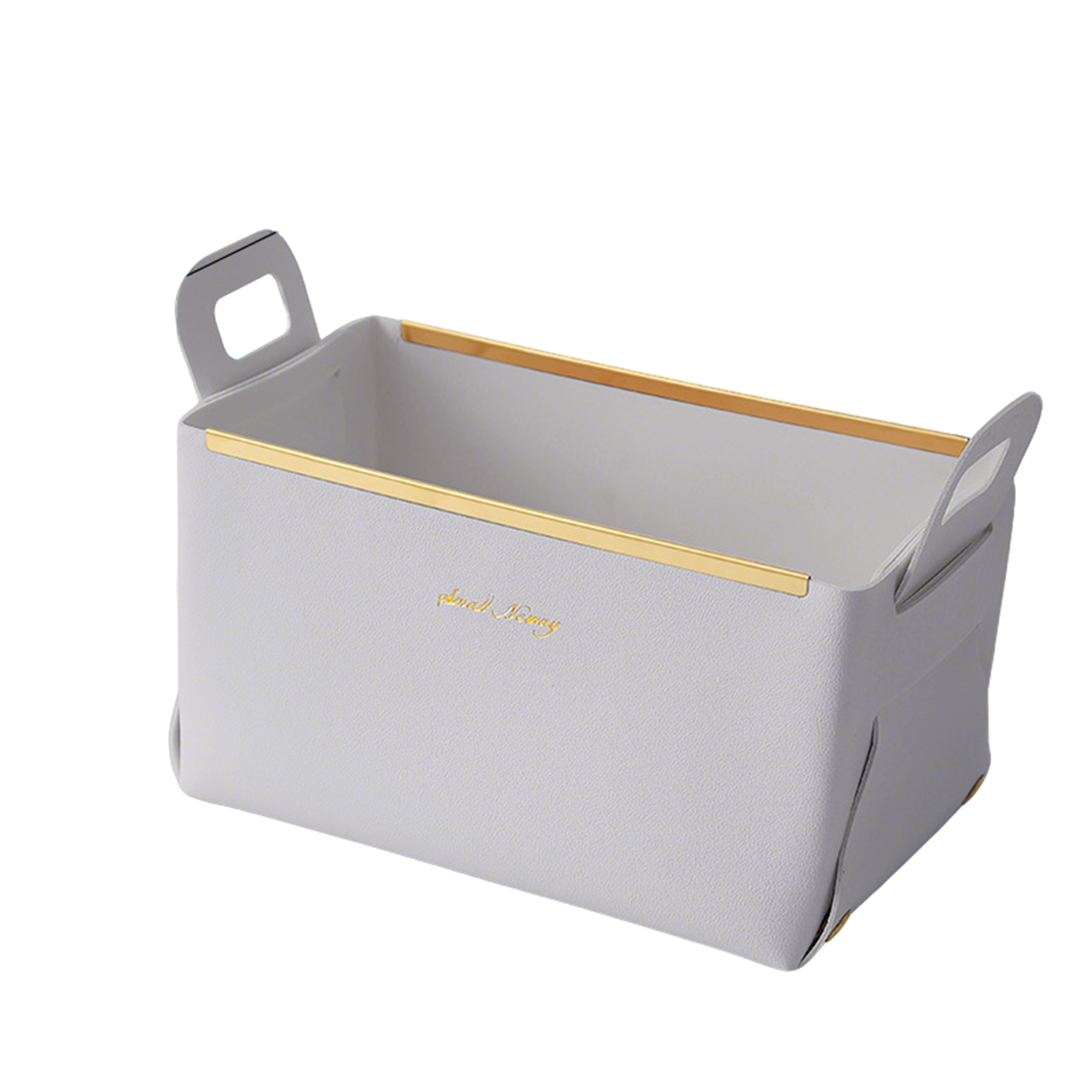 Pu Leather Collapsible Desktop Basket 9" x 5.6" x 5" 5