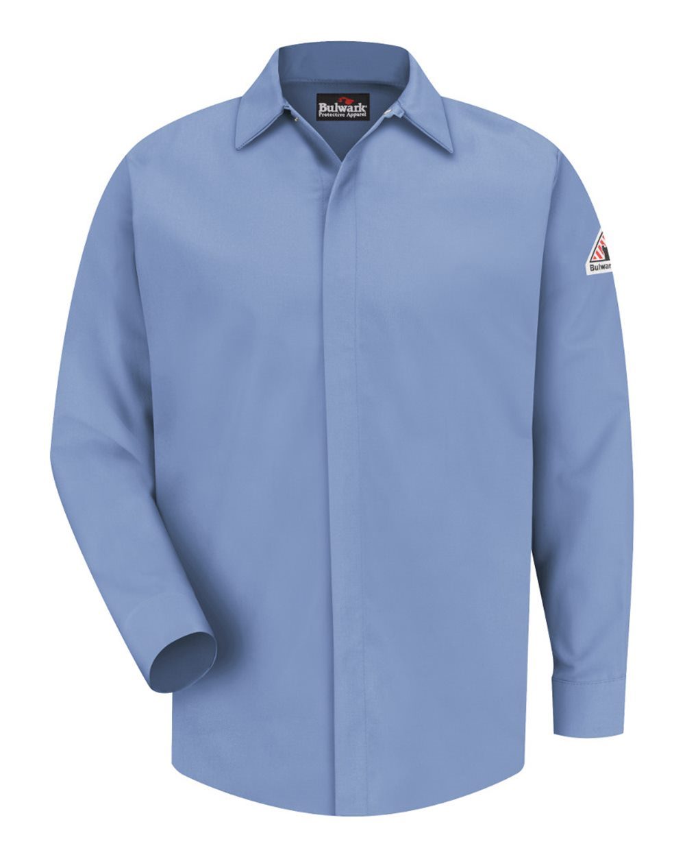 Concealed-Gripper Pocketless Work Shirt Tall Sizes