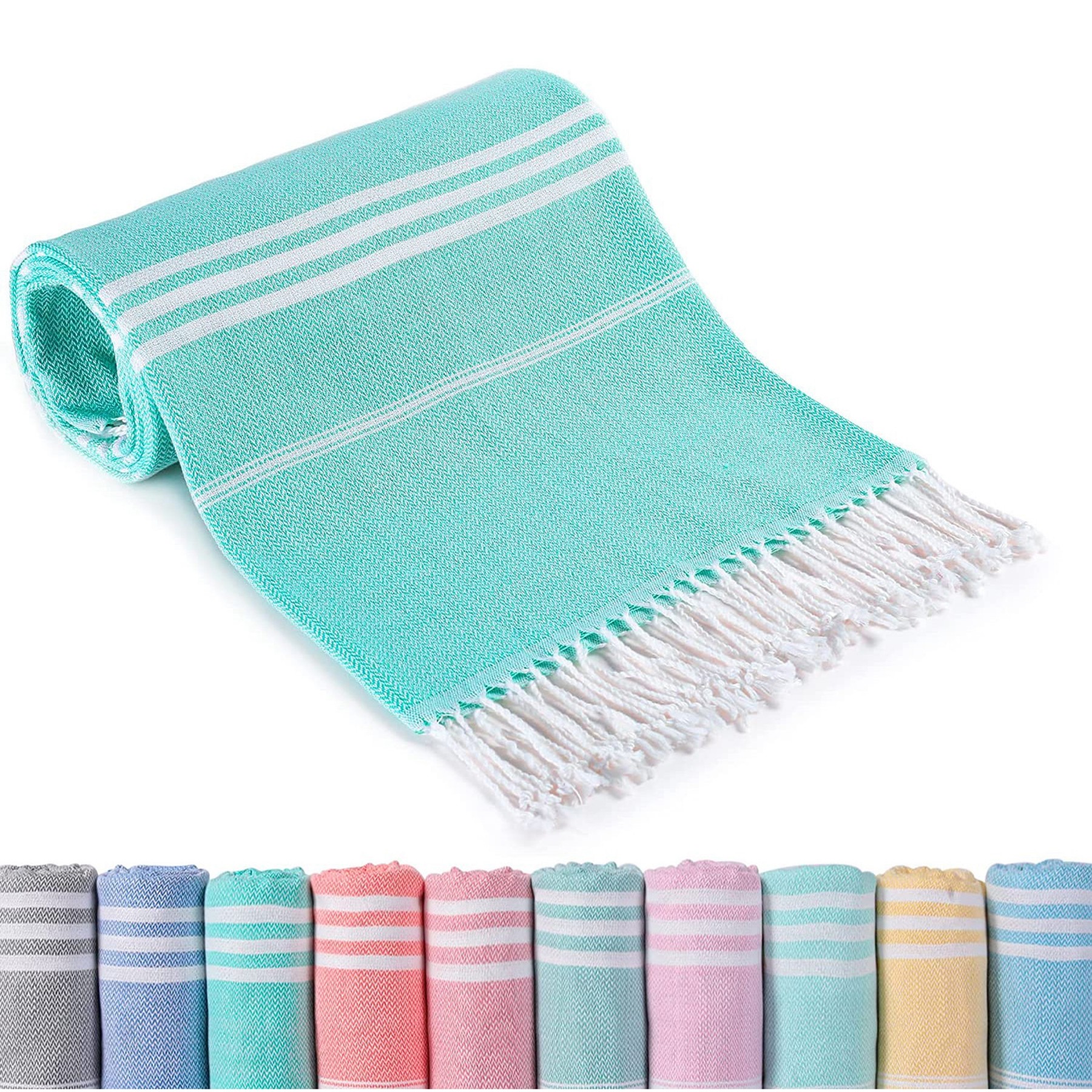MOQ 20pcs 100% Cotton Turkish Beach Towel 5