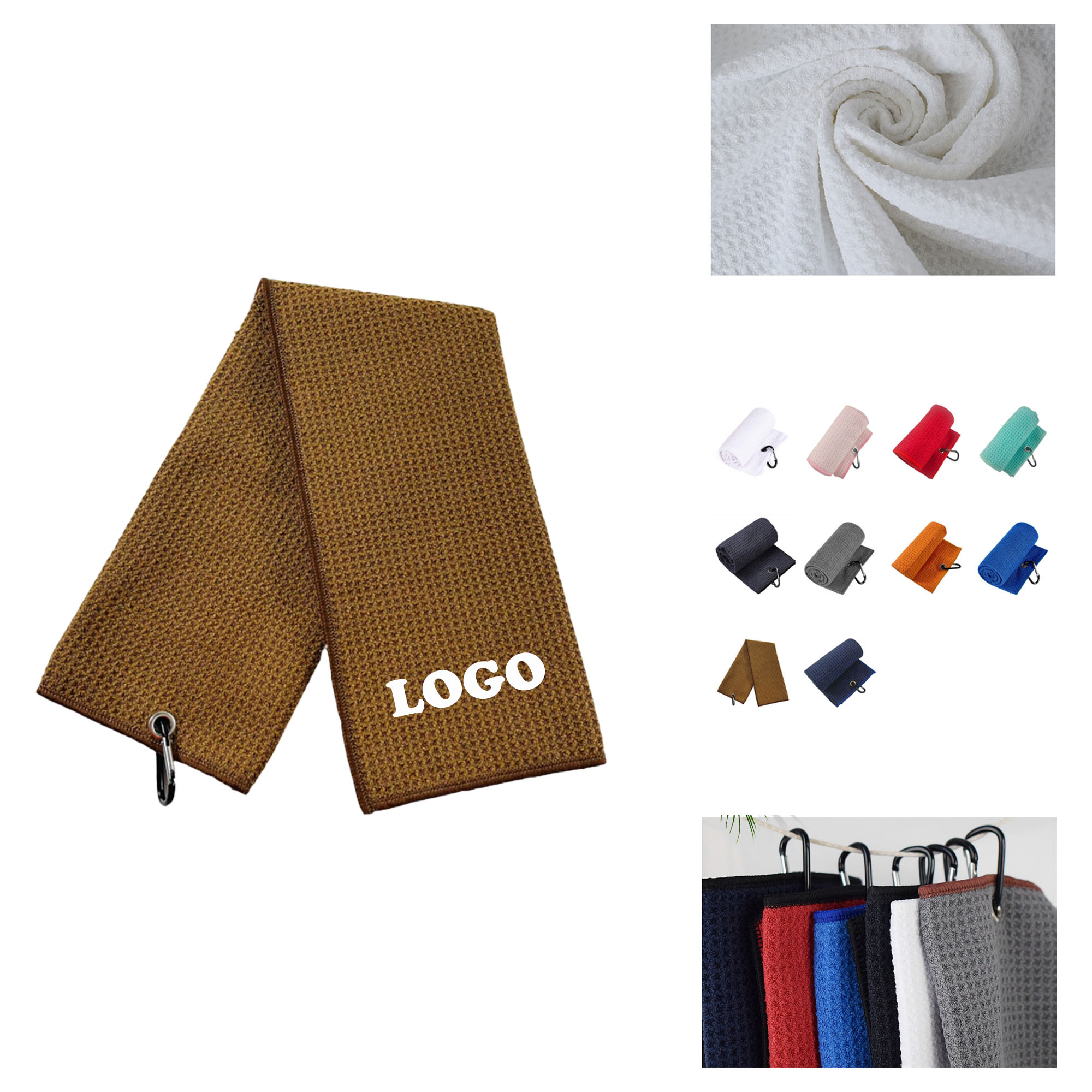 MOQ 20 pcs Microfiber Golf Towel 3