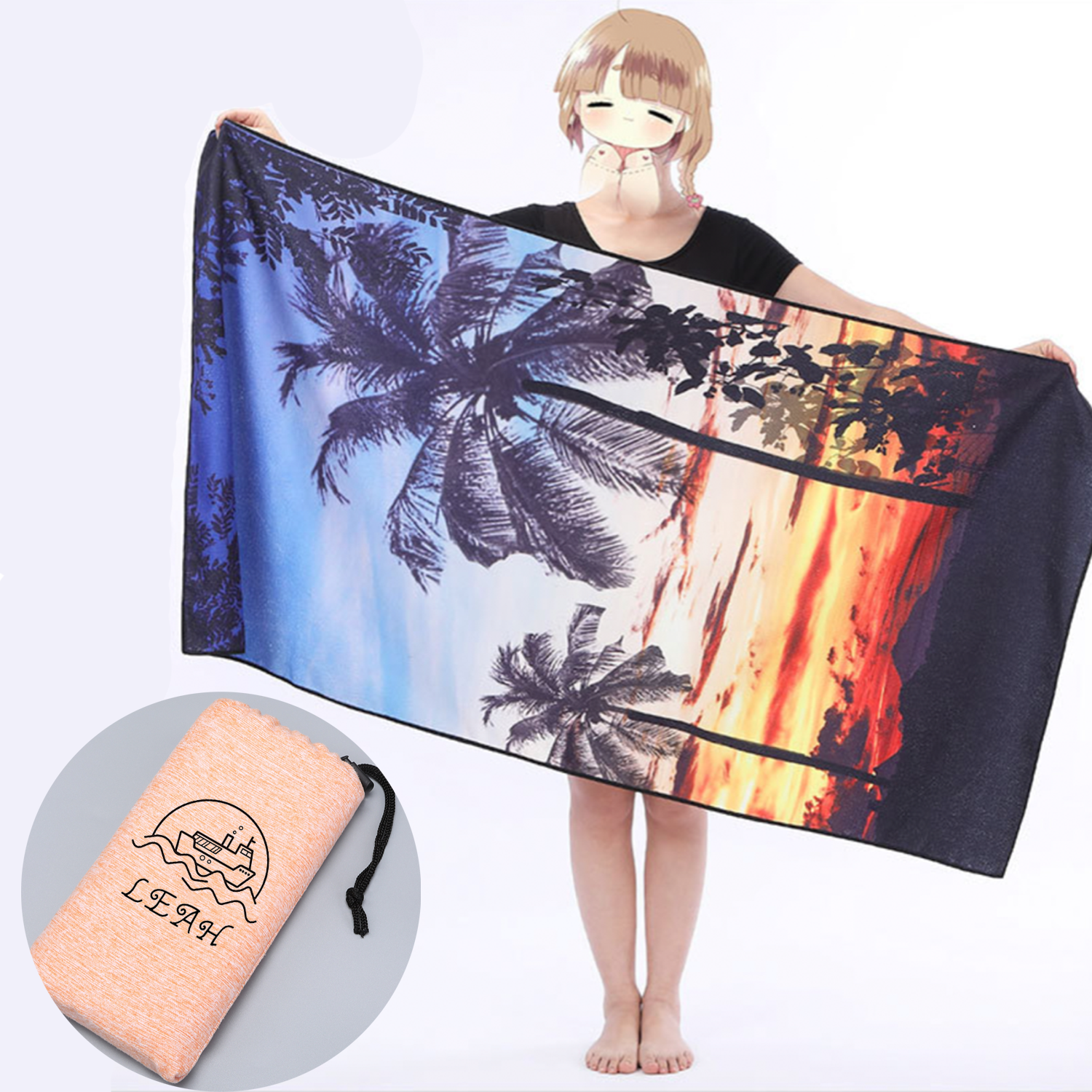 Beach towel with cover 2