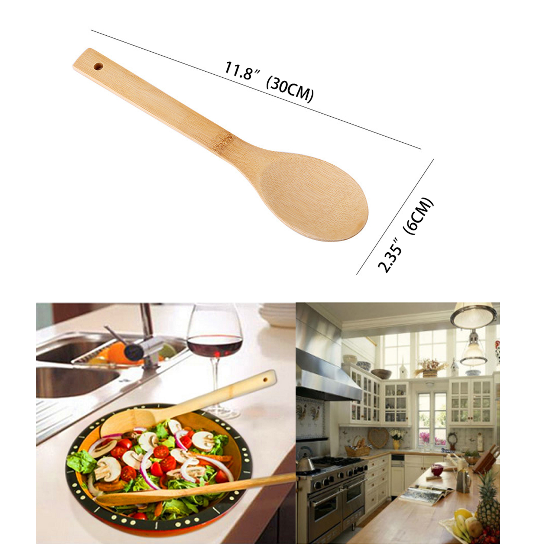 12 inch Bamboo Spoon 2