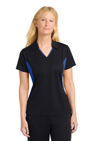 Sport-Tek Women's Side Blocked Micropique Sport-Wick Polo. LST655 1