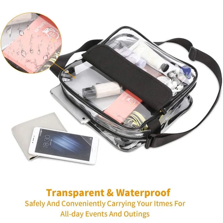 Clear PVC Crossbody Bag with Large and Adjustable Strap 3