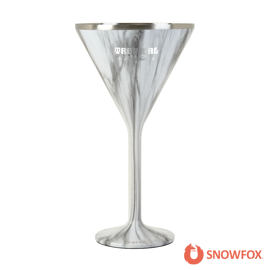 Snowfox® 8 oz. Double Wall Steel Stemmed Martini Glass 50