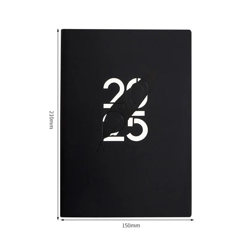 A5 2025 PU Leather Notebook Agenda Book 400 Pages 2