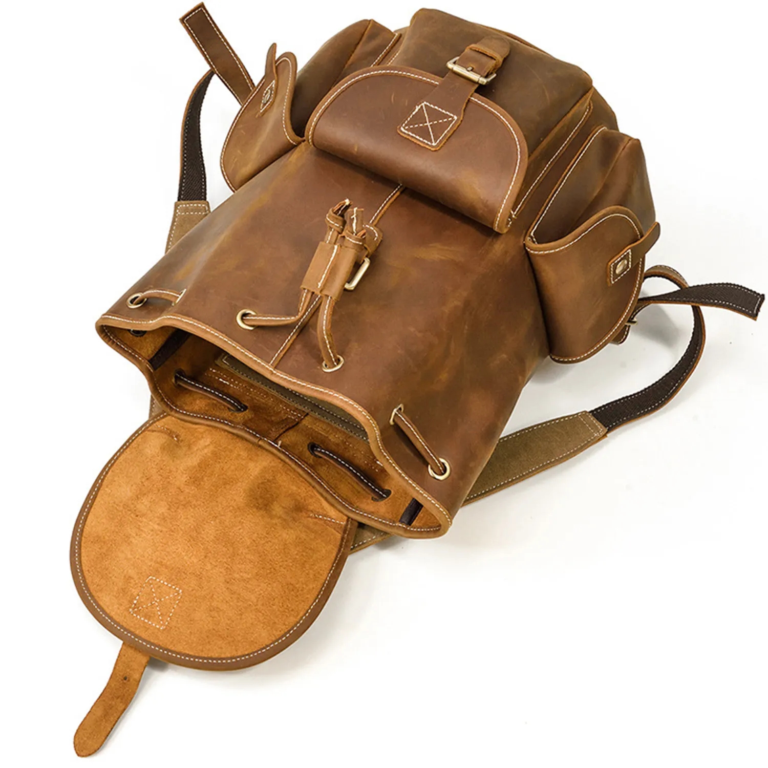 Vintage Leather Backpack for Travel 4