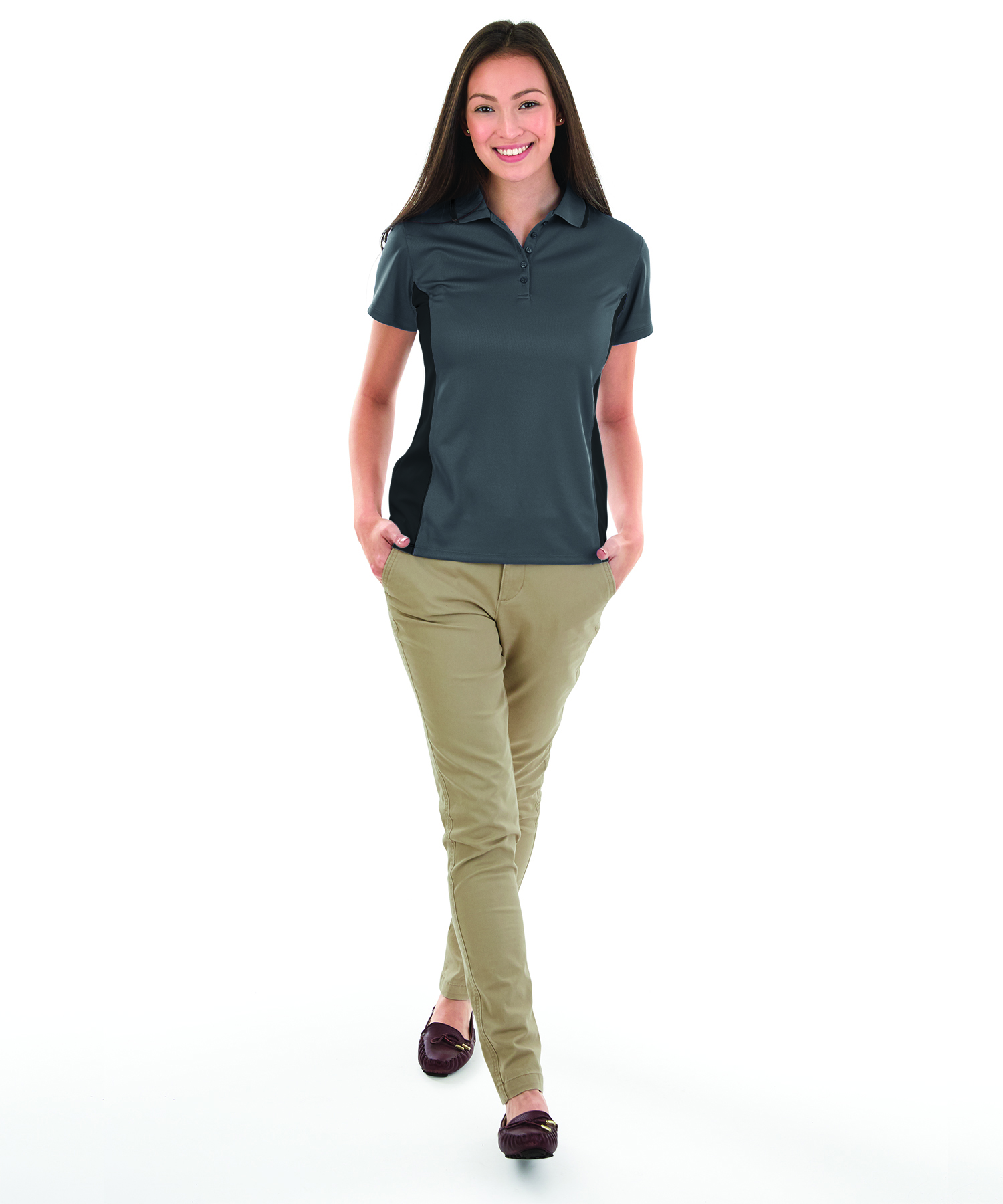 Women's Color Blocked Wicking Polo 12
