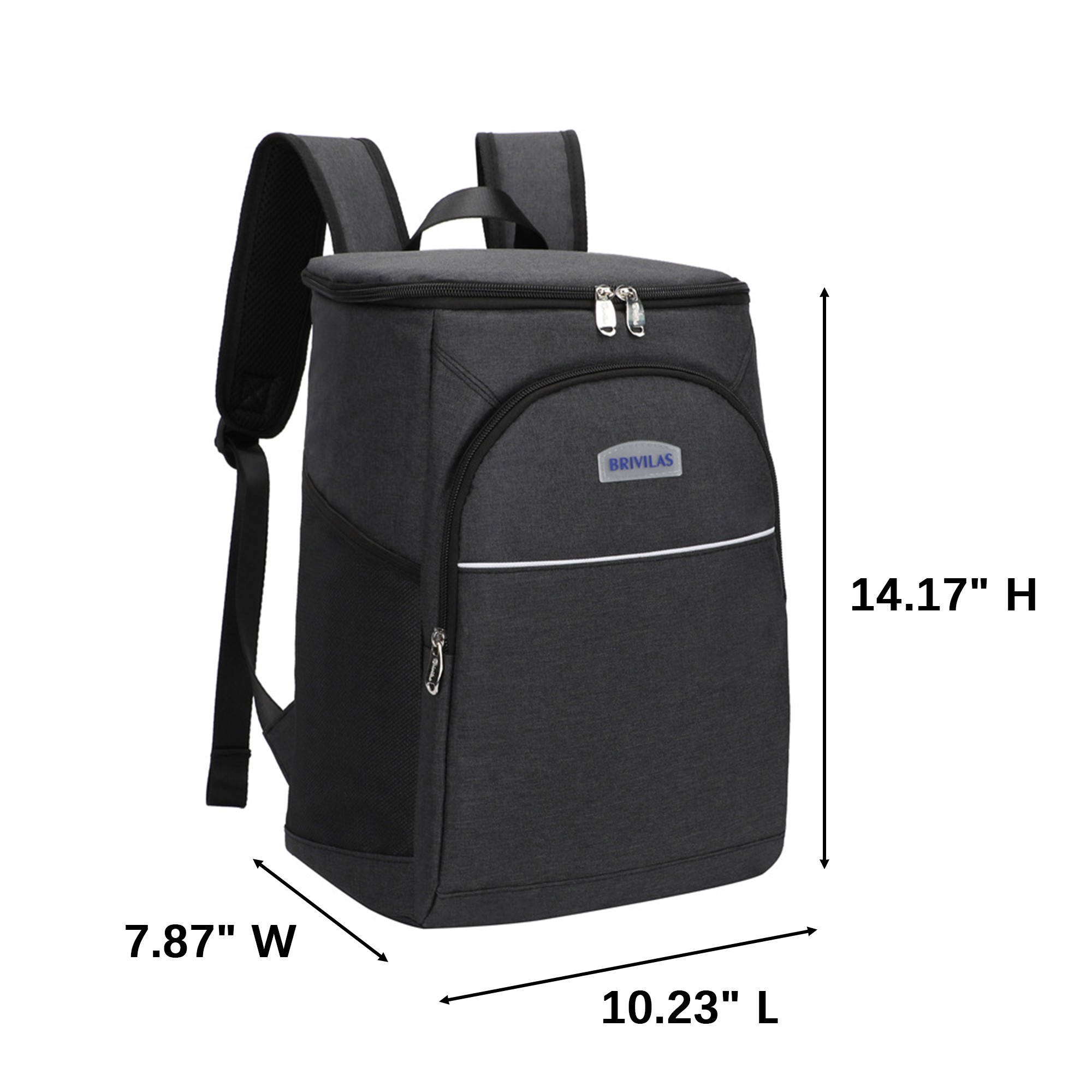Large Capacity Insulated Cooler Backpack 10.23" x 7.87" x 14.17" 5