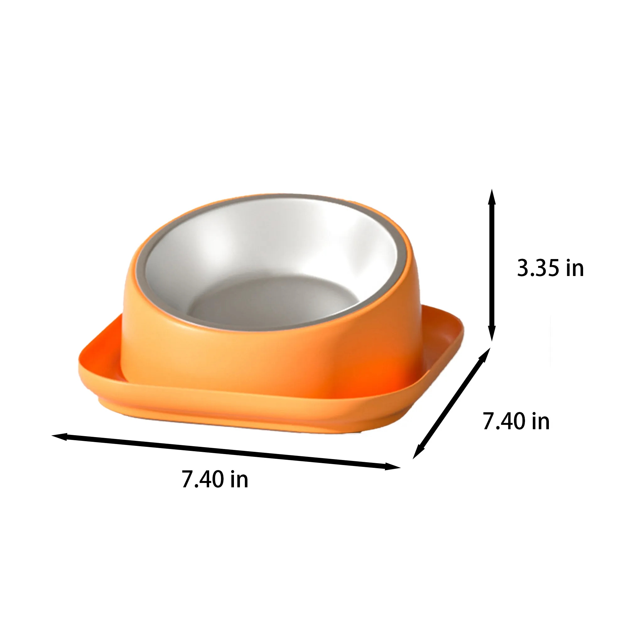 Tilted Anti-Spill Stainless Steel Pet Bowl 3