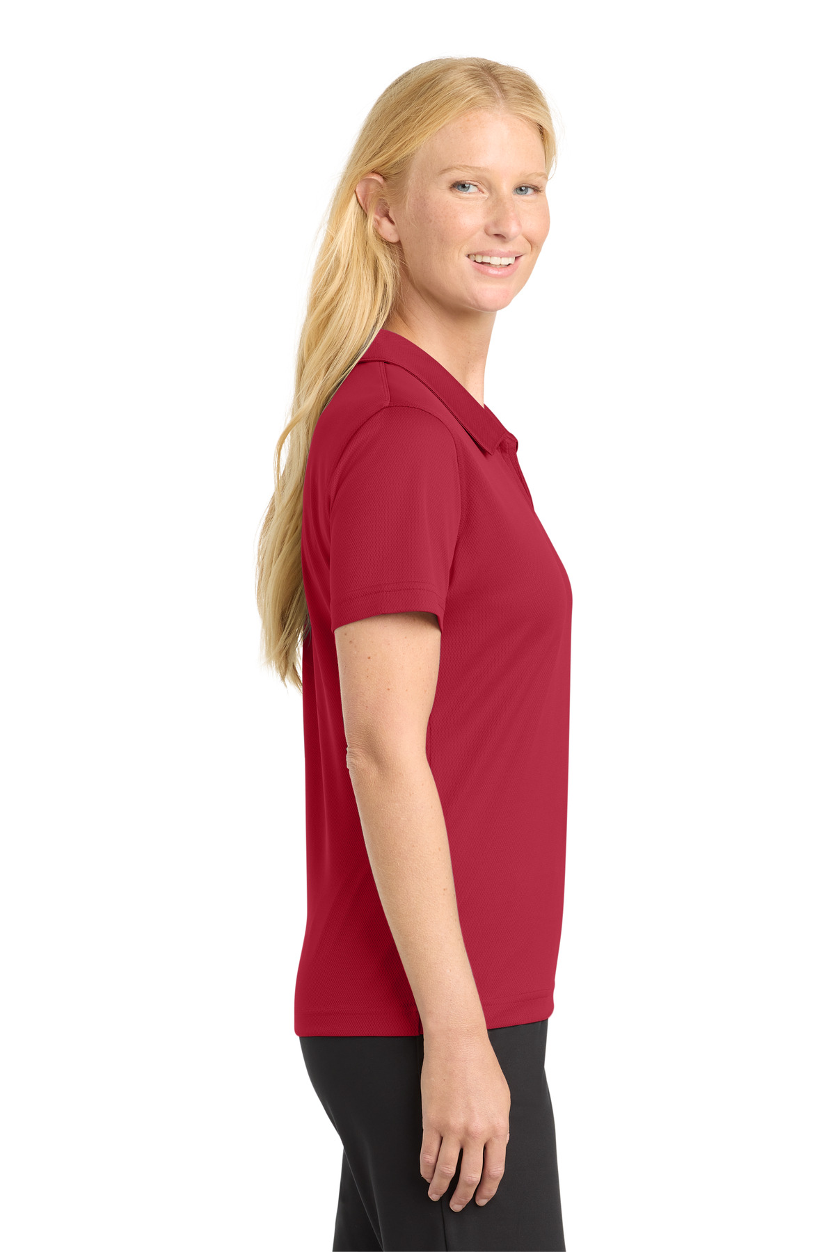 Sport-Tek Women's Dri-Mesh V-Neck Polo. L469 11