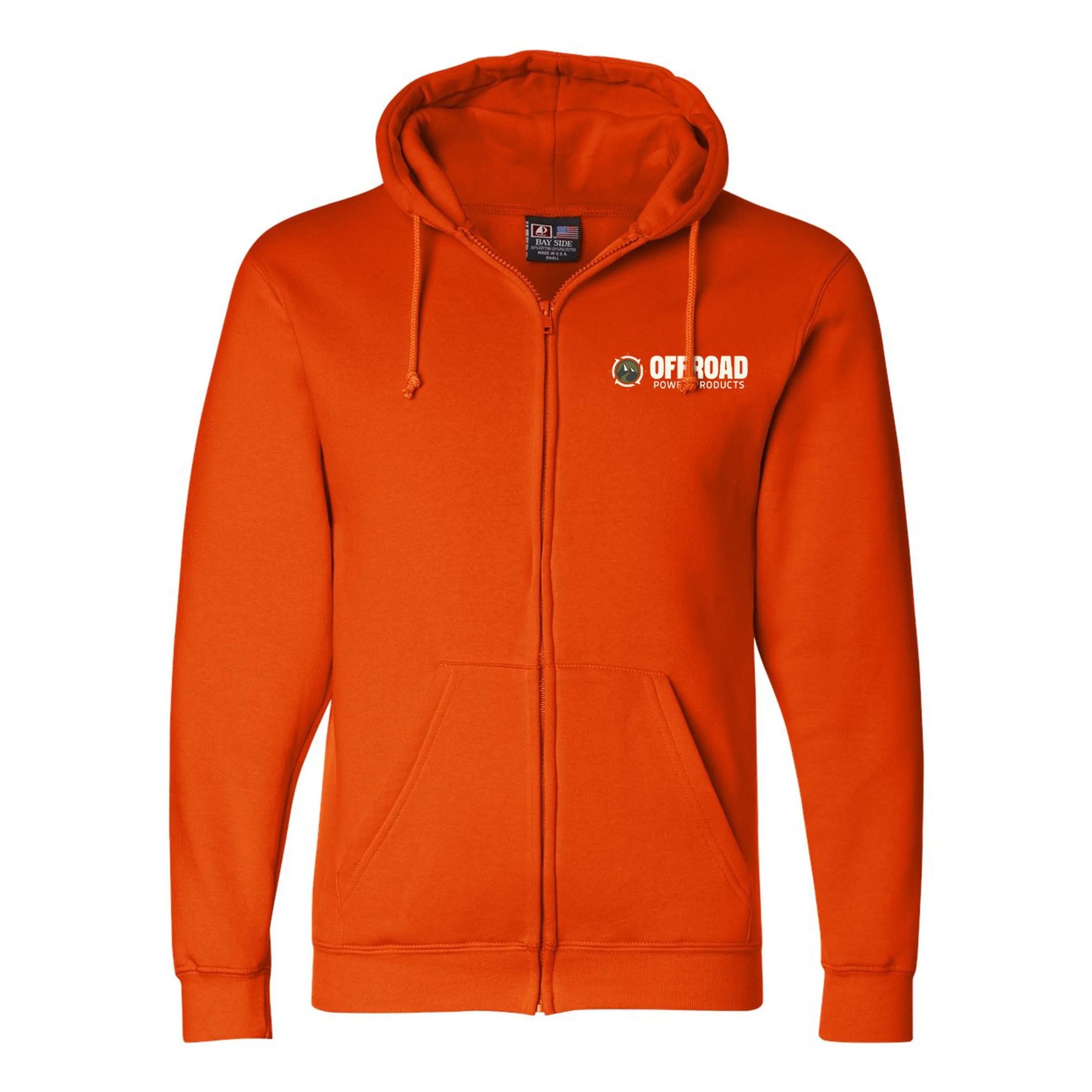 BAYSIDE USA-MADE FULL-ZIP HOODED SWEATSHIRT