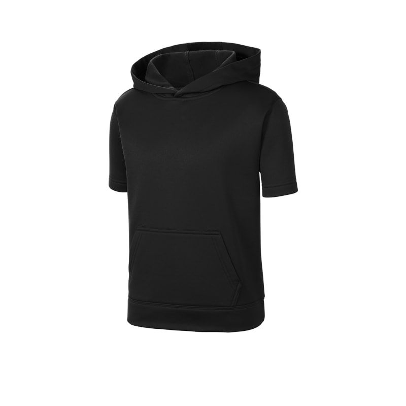 Sport-Tek Youth Sport-Wick Fleece Short Sleeve Hooded Pullover. 23