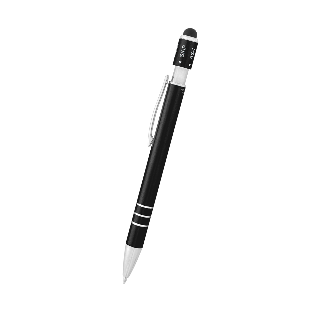 Recycled Aluminum Spin Game Top Pen With Stylus 9