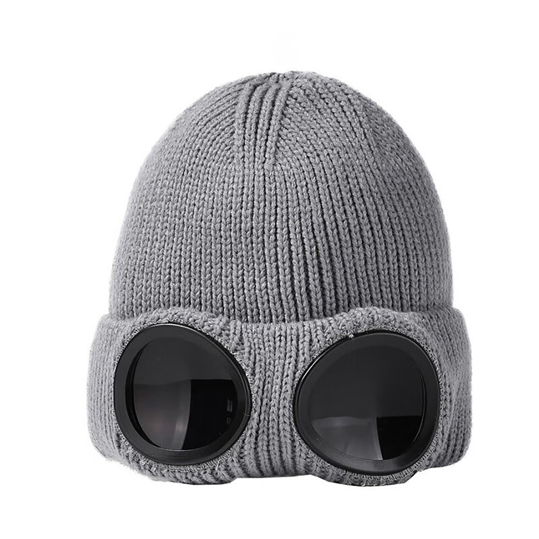 Unisex Wool Knitted Goggles Beanie 7