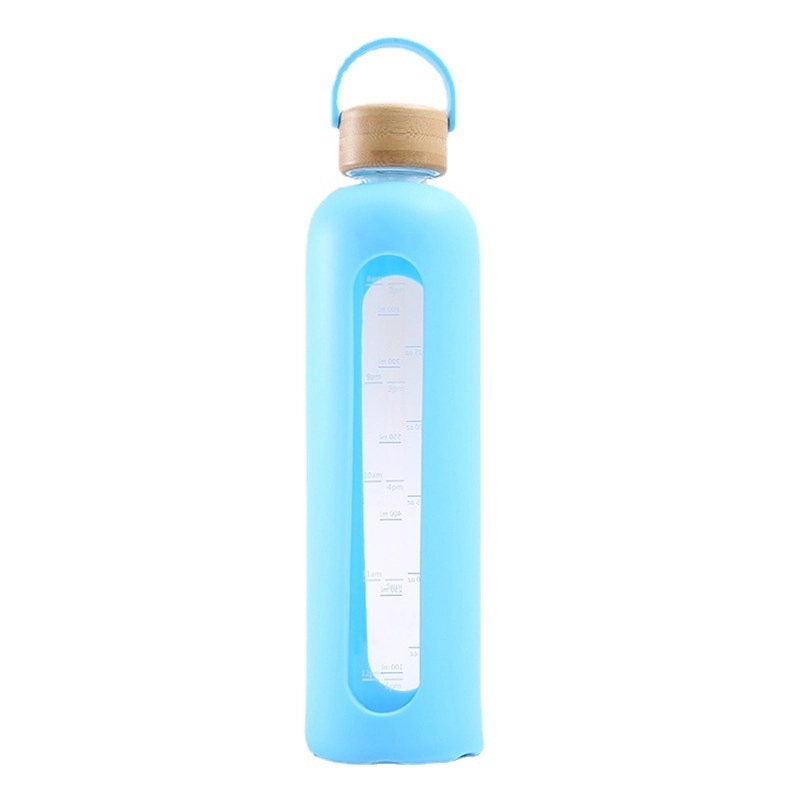 Custom 34 oz Glass Water Bottle with Time Marker 2