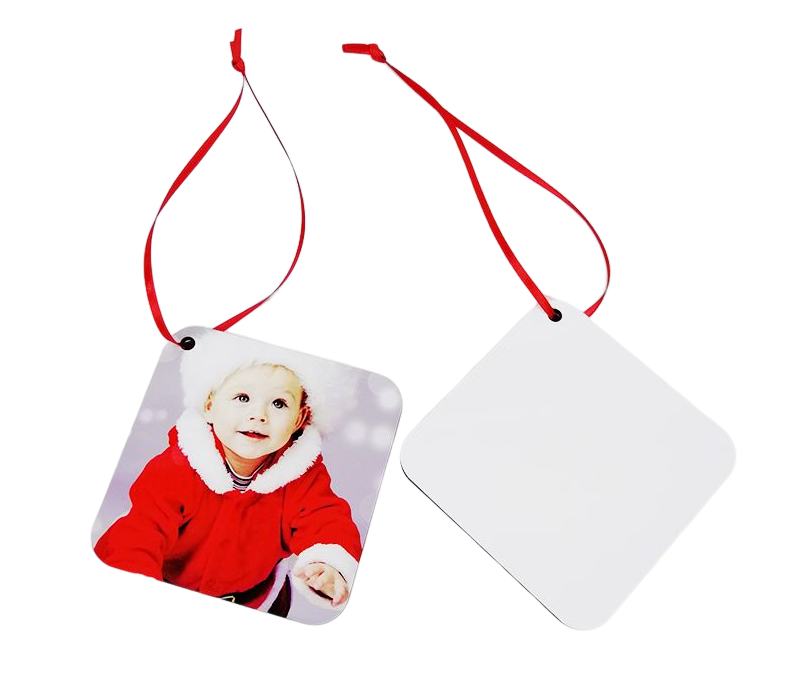 Square MDF Christmas Ornament 3