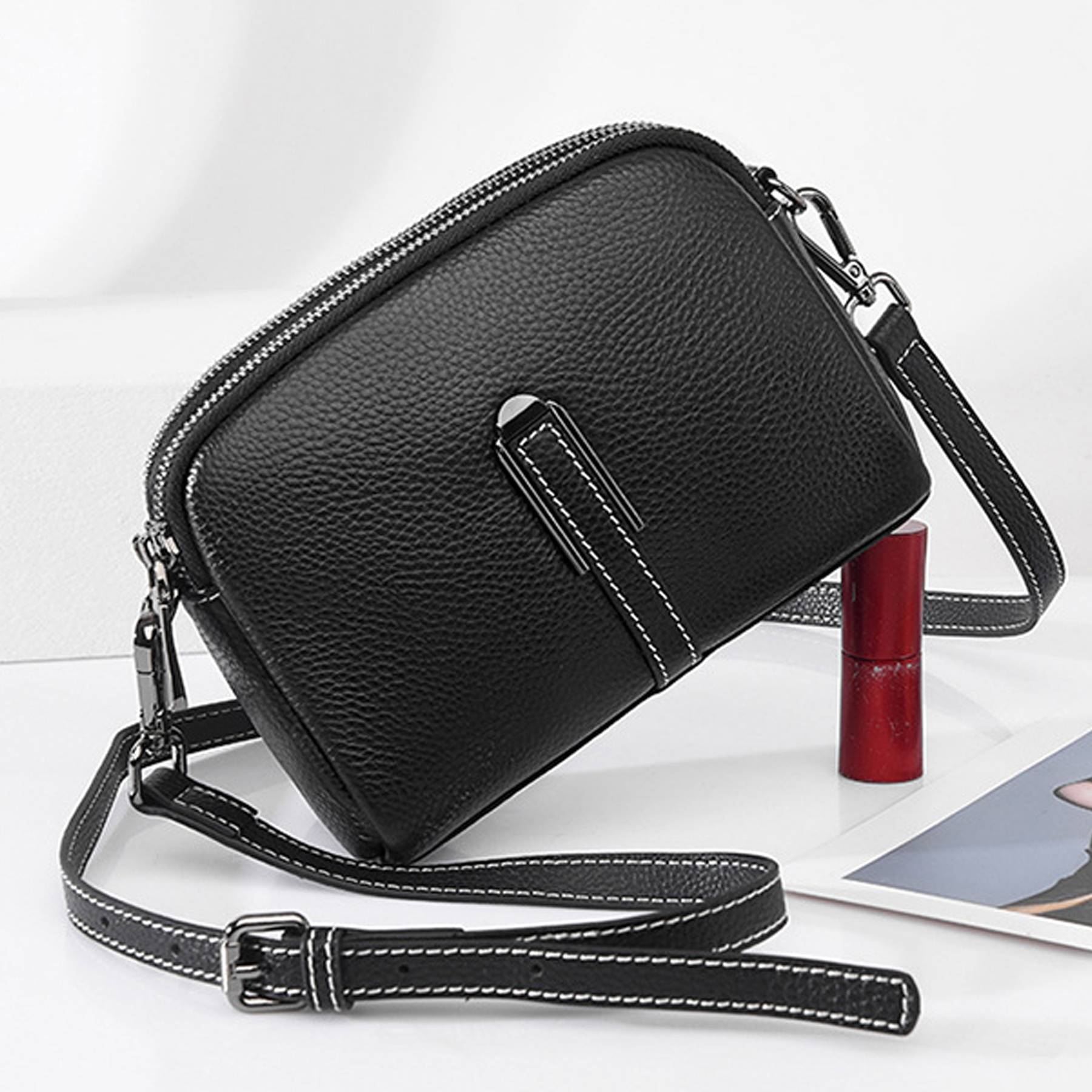 Genuine Leather Single-shoulder Fashion Women's Handbag 4