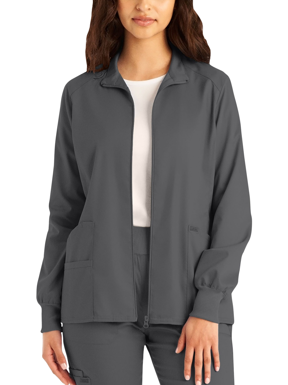 Landau - ProFlex - Women's Three-Pocket Mock Neck Zip-Front Jacket 50