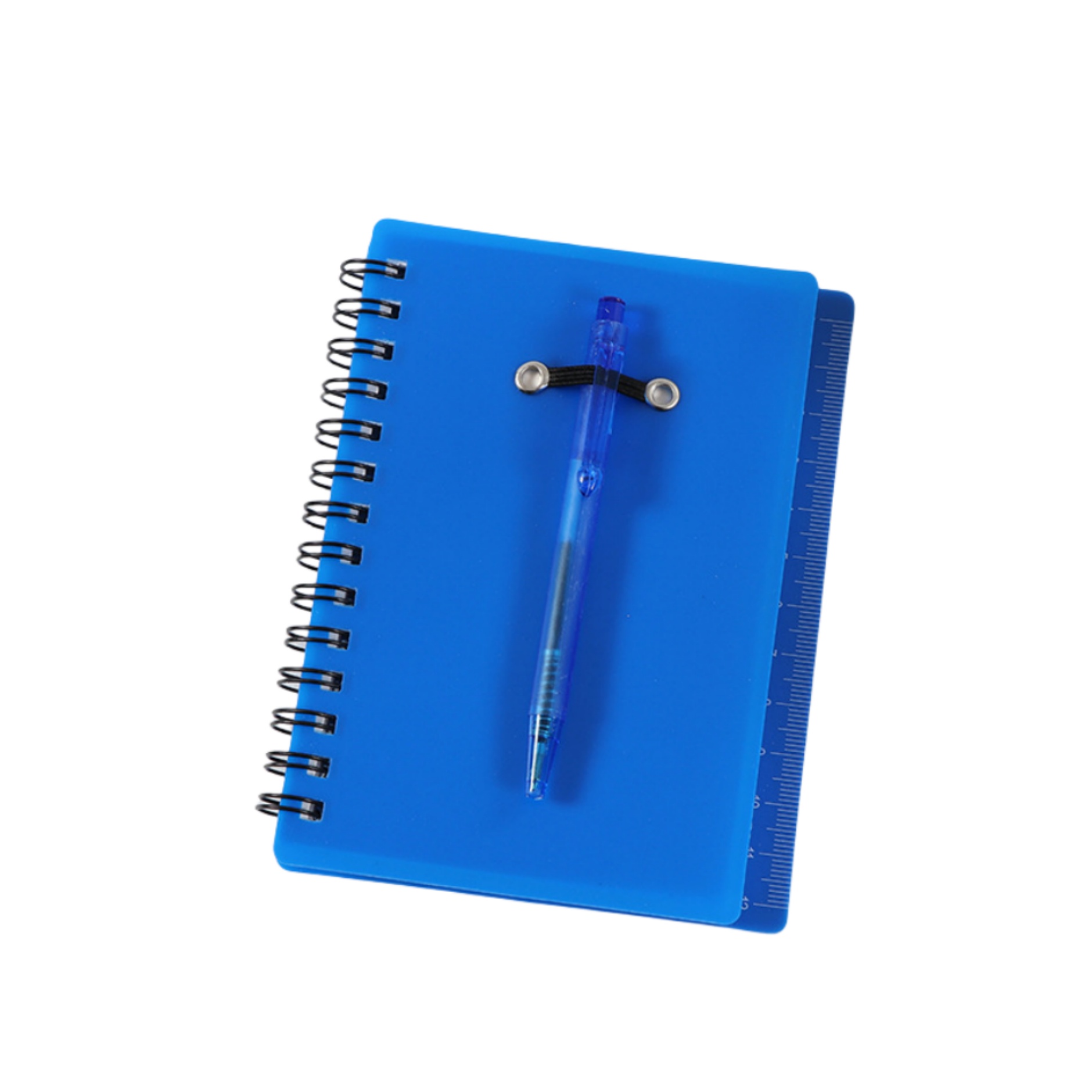 Spiral Notebook with Pen in Holder and Sticky Notes 2