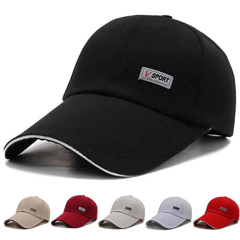 Embroidered Logo Wide-Brimmed Dome Baseball Cap 2