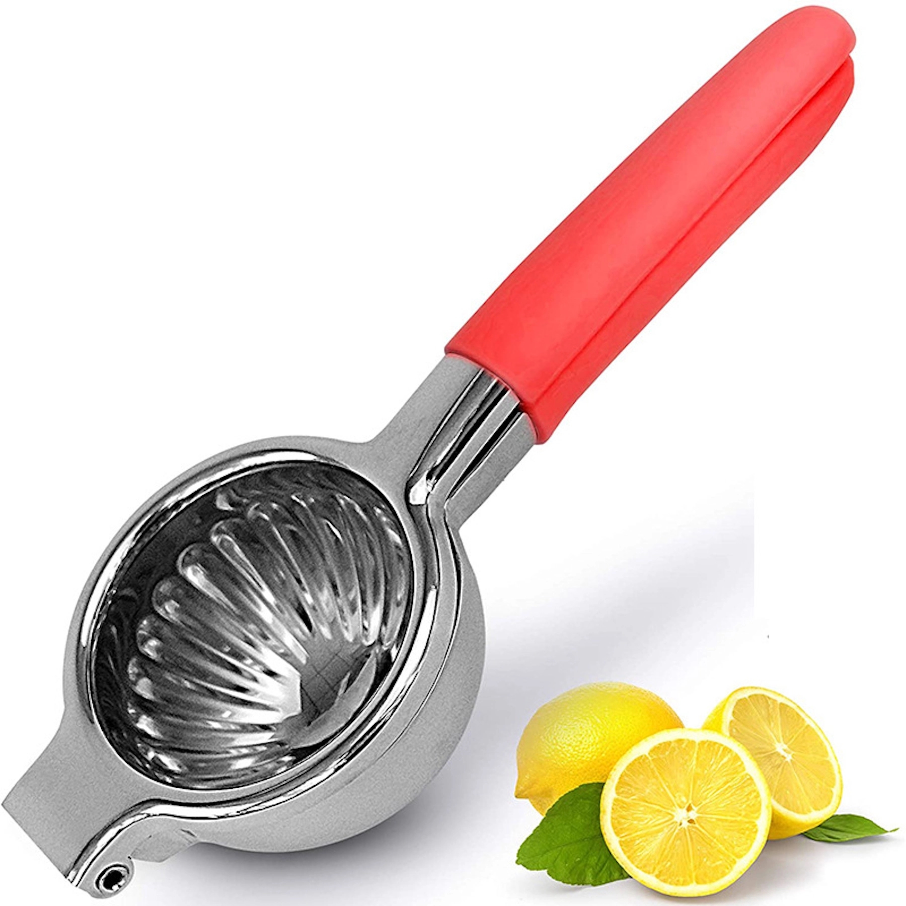 Lemon Squeezer Stainless Steel Silicone Handle 1
