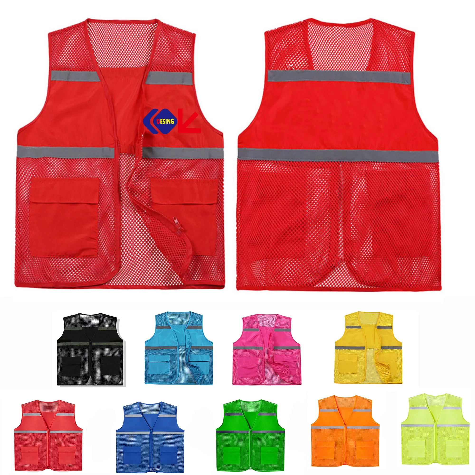 Reflective High Visibility Mesh Vest 9