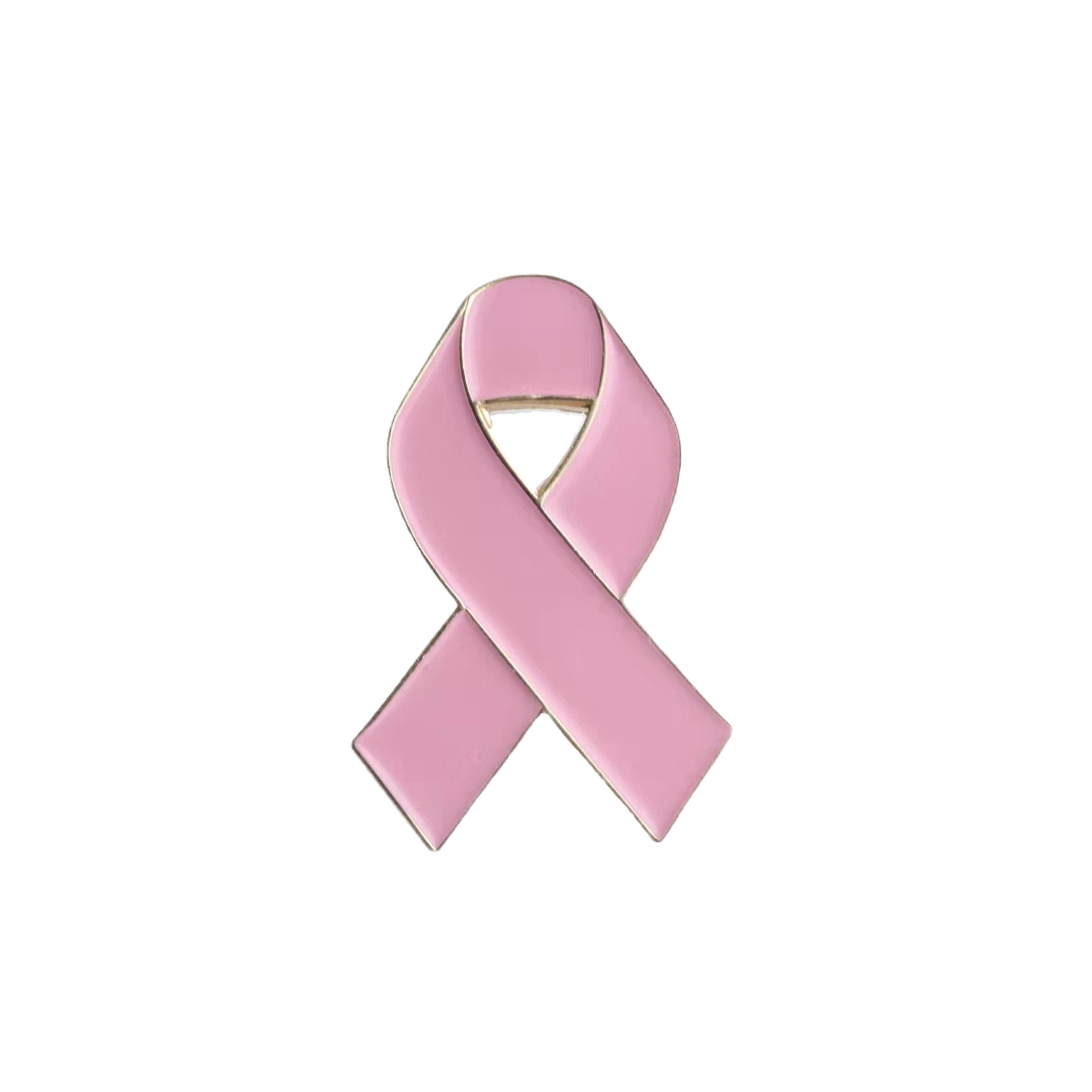 Pink Ribbon Metal Label Pin (direct import) 3