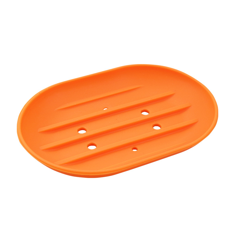 Oval Solid Color SiliconeSoap Dish 12