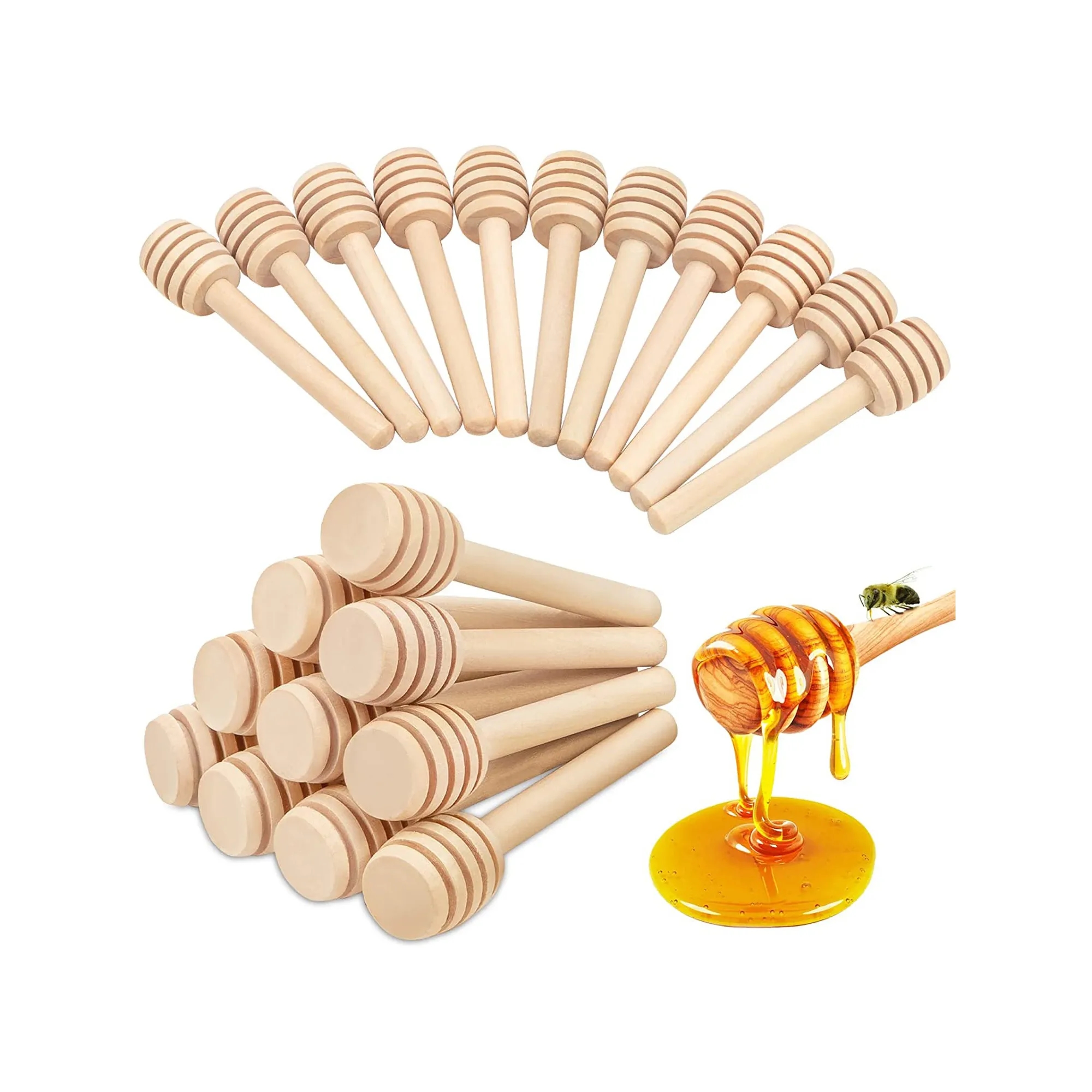 Wooden Honey Dipper Sticks MOQ50pcs