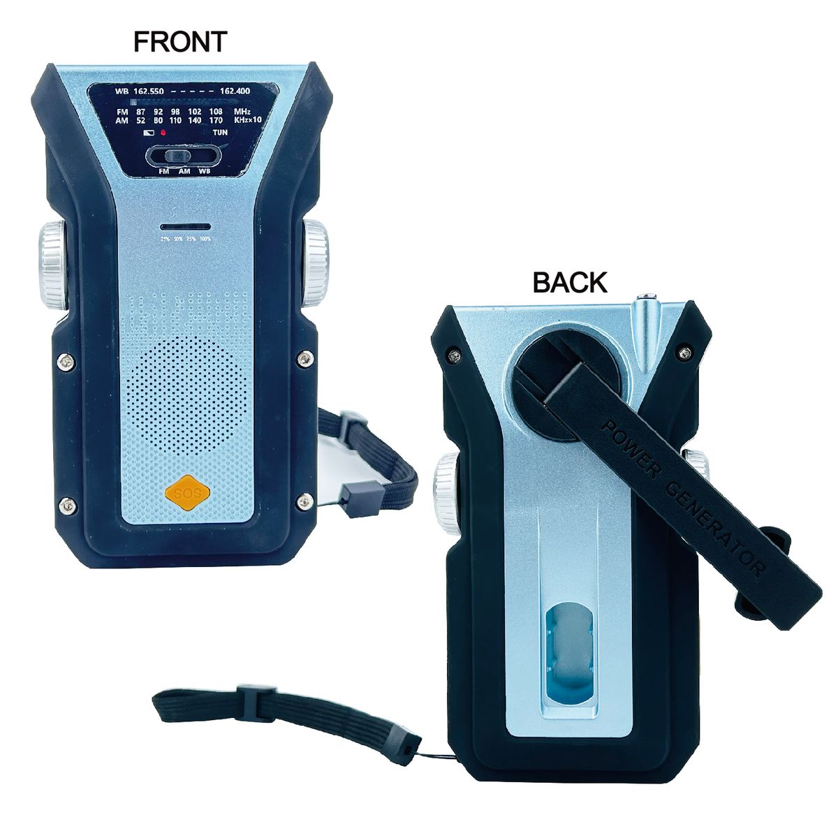 ResQ Emergency Weather Radio with Hand Crank, Solar, and 4000mAh Portable Phone Charger 2