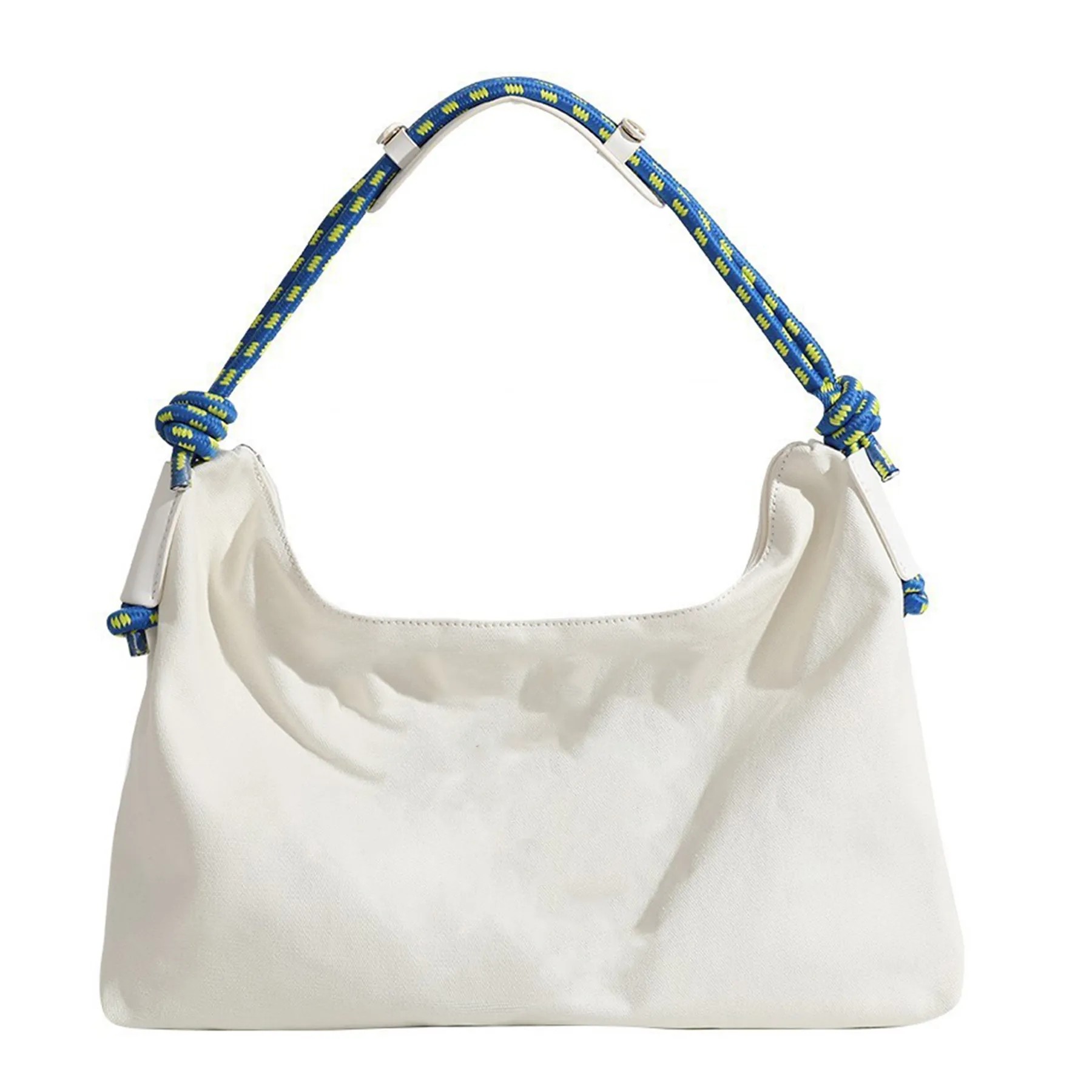 Zipper Closure Canvas Shoulder Bag 1