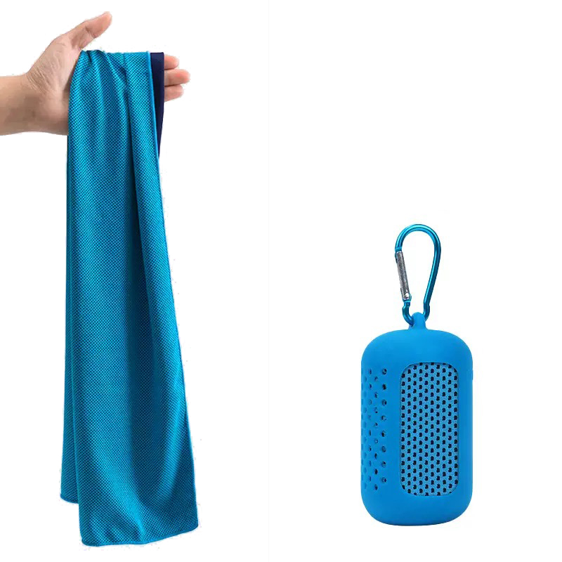 Cooling Towel with Vented Silicone Bottle and Carabiner 2