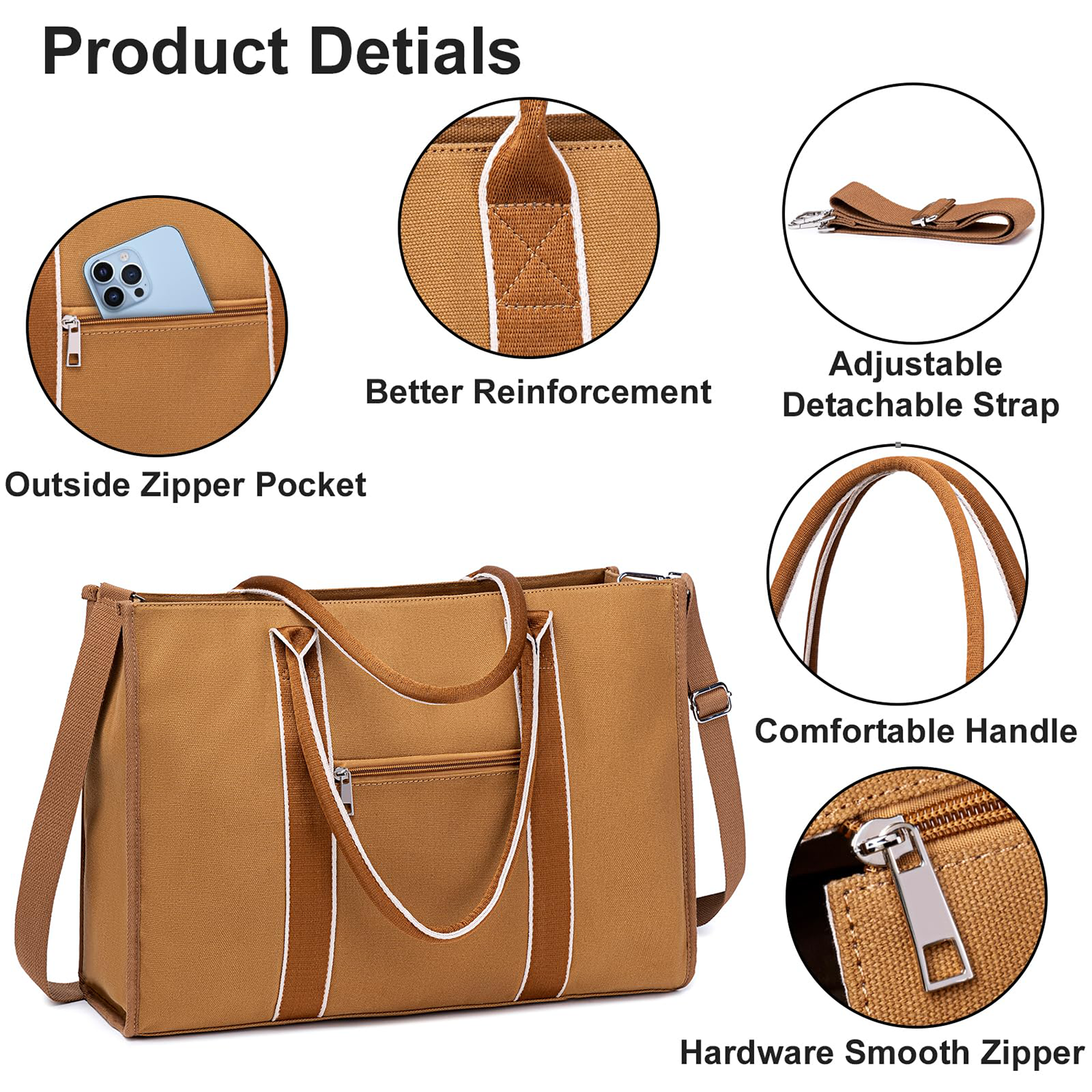 Canvas Shoulder Computer Messenger Tote Bags 4