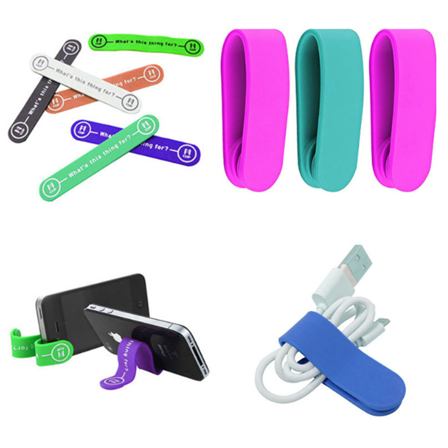Silicone magnetic bookmark cable organizer 4