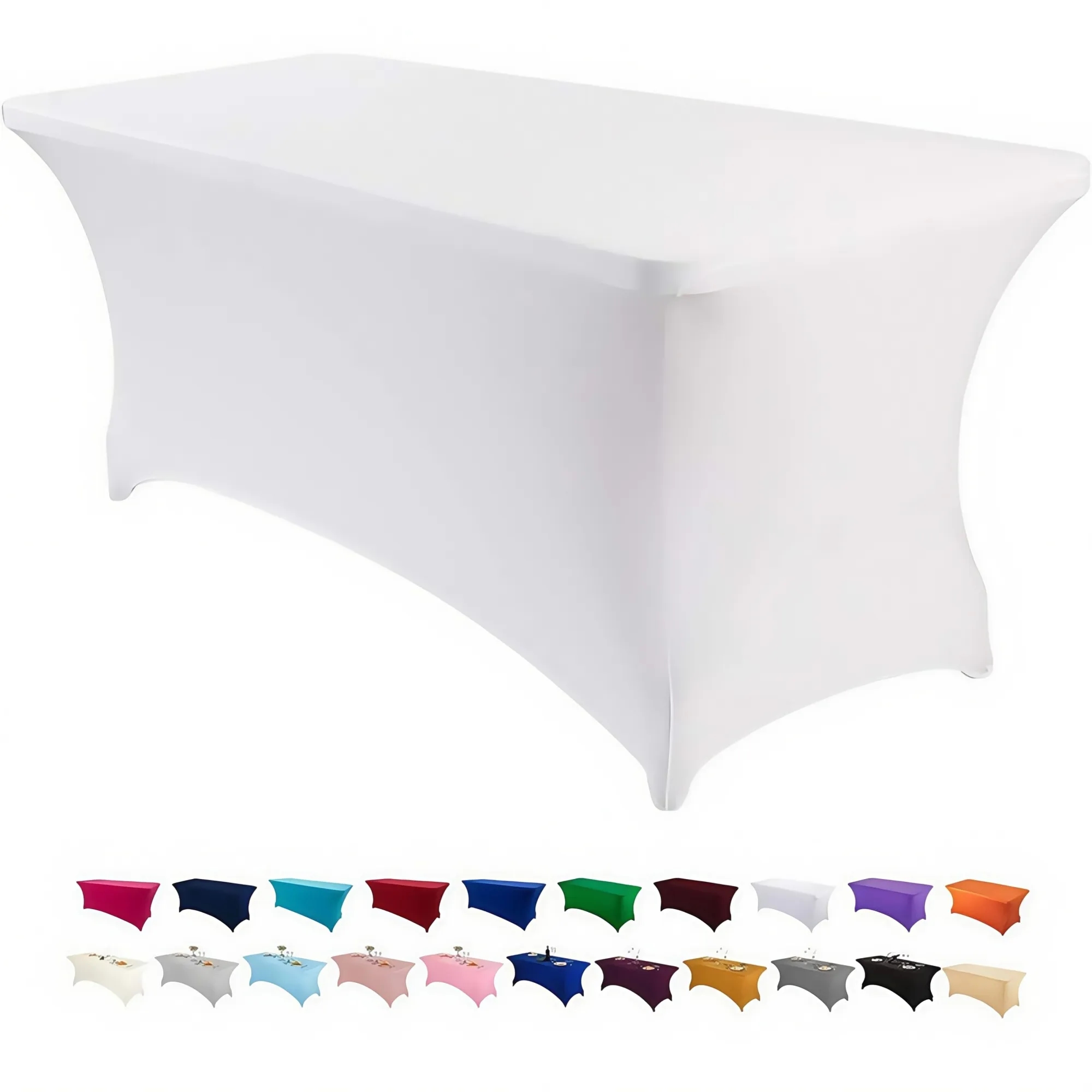 6FT Elastic Fitted Tablecloth 19