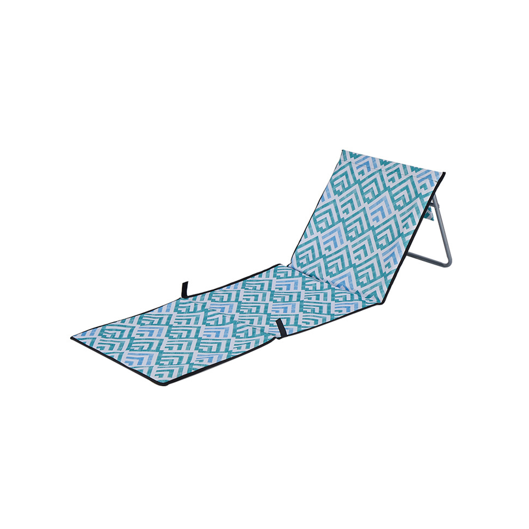 Folding Oxford Beach Lounger With Steel Frame 3