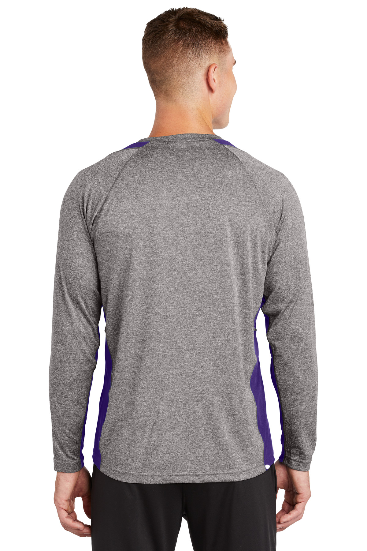 Sport-Tek Long Sleeve Heather Colorblock Contender Tee. ST361LS 98