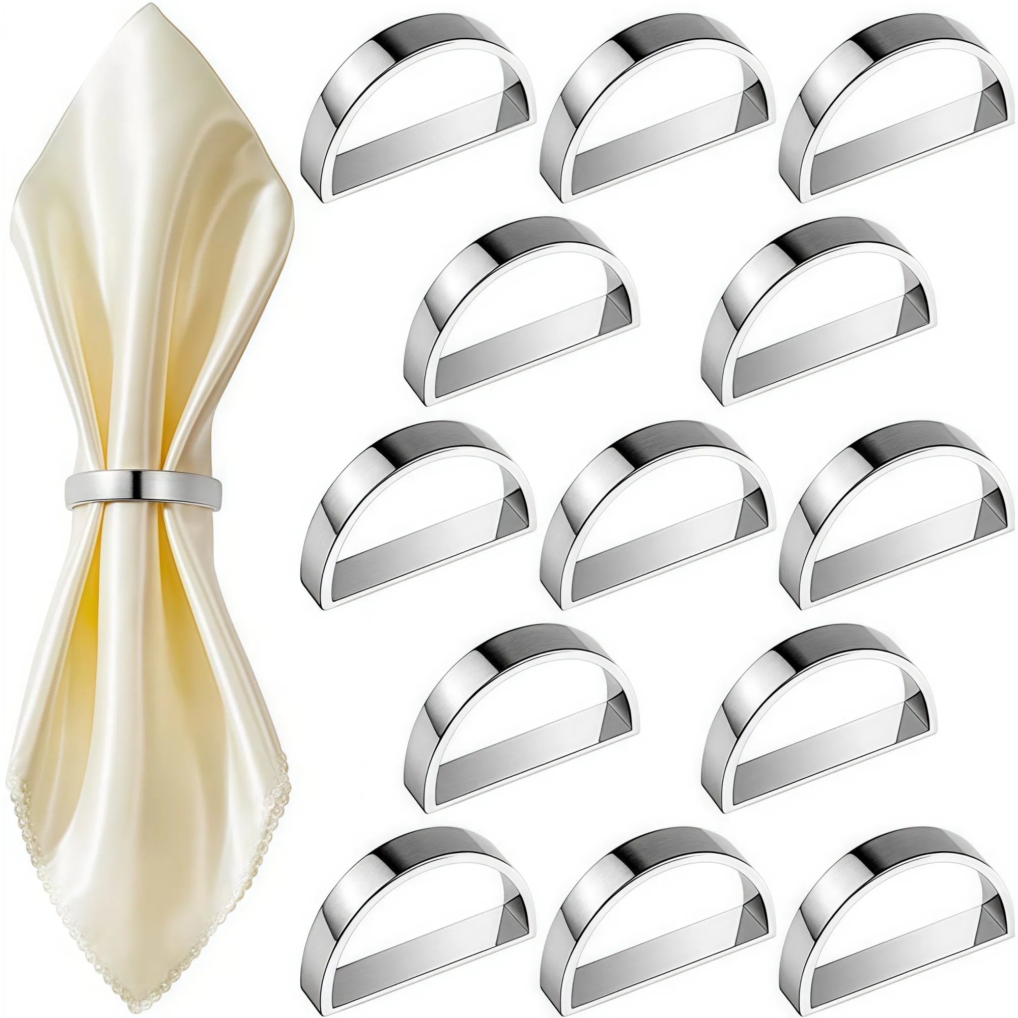 MOQ Metal Napkin Ring Holders Elegant Wedding Accessory 8