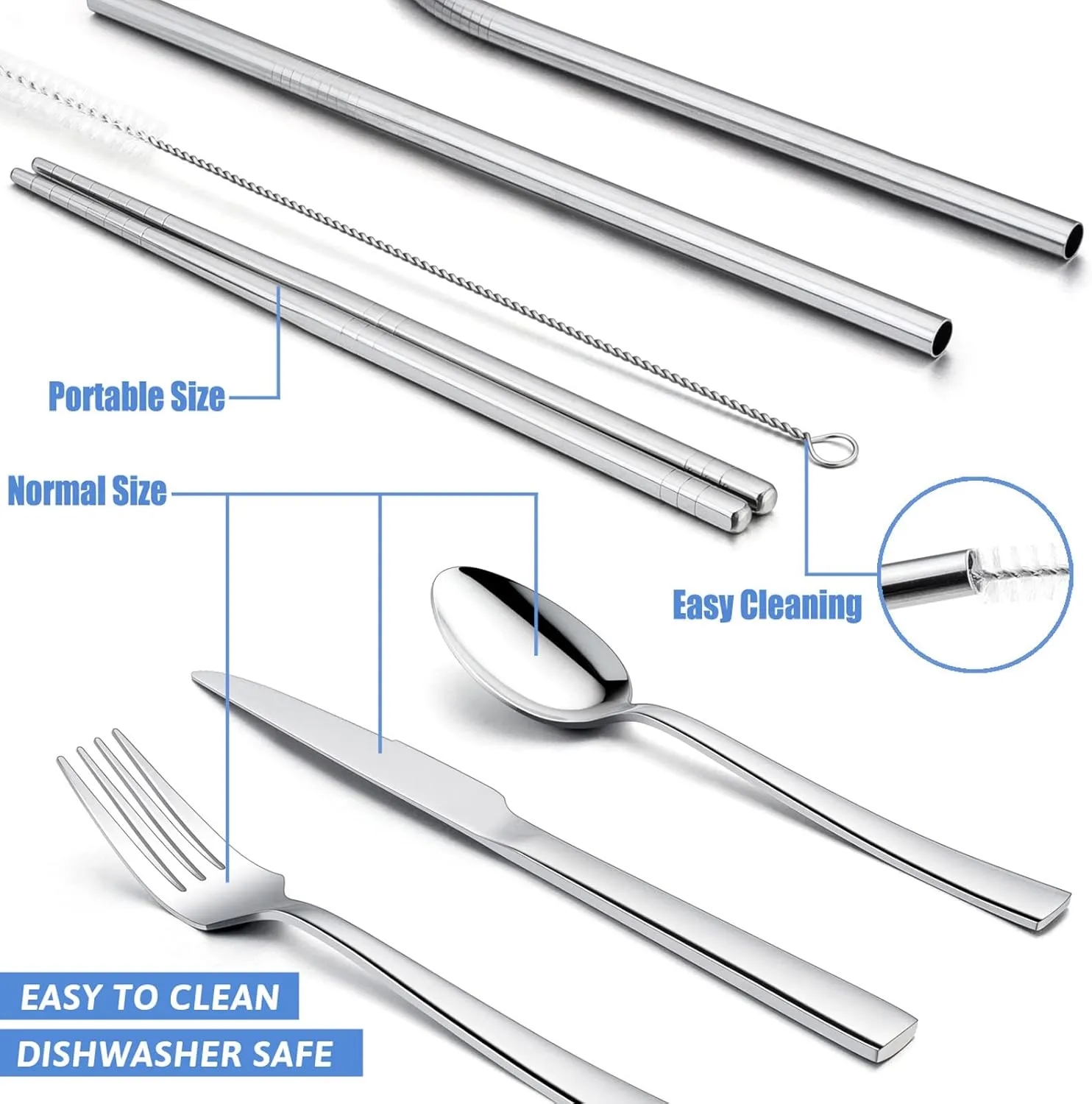 Portable Tableware Travel Utensils with Case 3