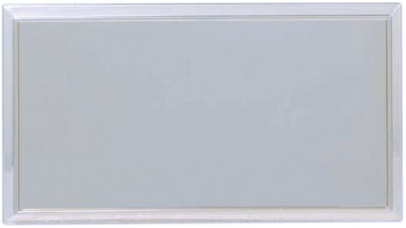 Silver Rectangular Name Badge Frame with Square Corners 2