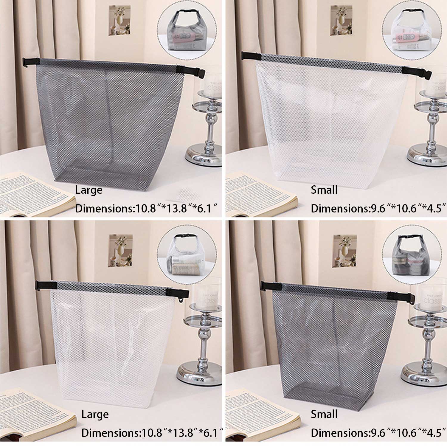 Large Transparent Mesh Tote Beach Bag 4